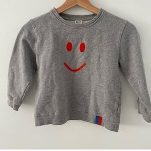 Kids Gray Smiley Face Sweatshirt